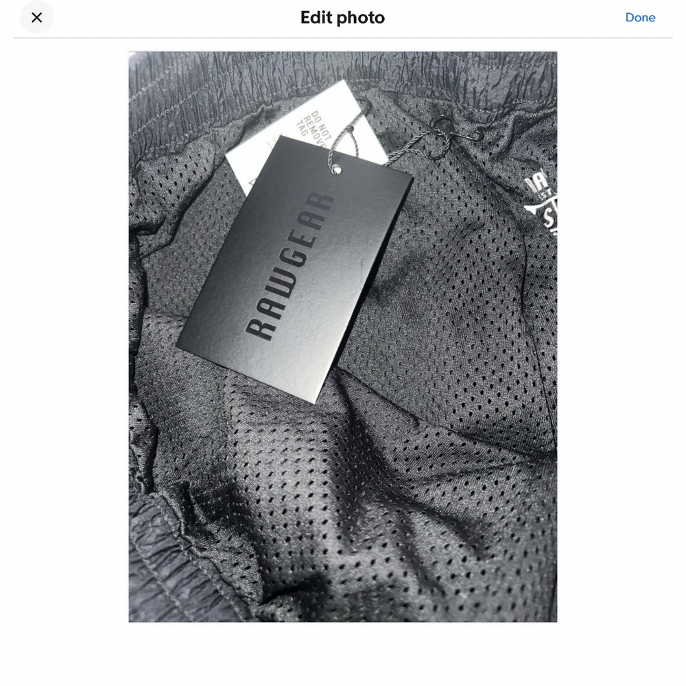 Raw Gear Joggers Workout Nylon Lined  Pants Black  Small Zippered  Pocket NEW - Picture 5 of 7